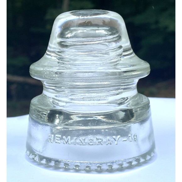 Vintage Hemingray 19 Glass Insulator CD 163 RDP Clear (1950) MINT Condition - Picture 2 of 8